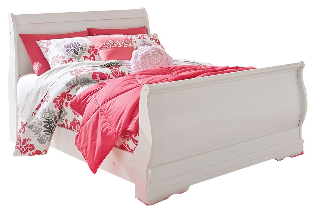 Furniture City Laplace - Ashley Furniture - Anarasia Full Sleigh Bed with Dresser and Mirror - Full Sleigh Bed with Dresser and Mirror / White - B129B7