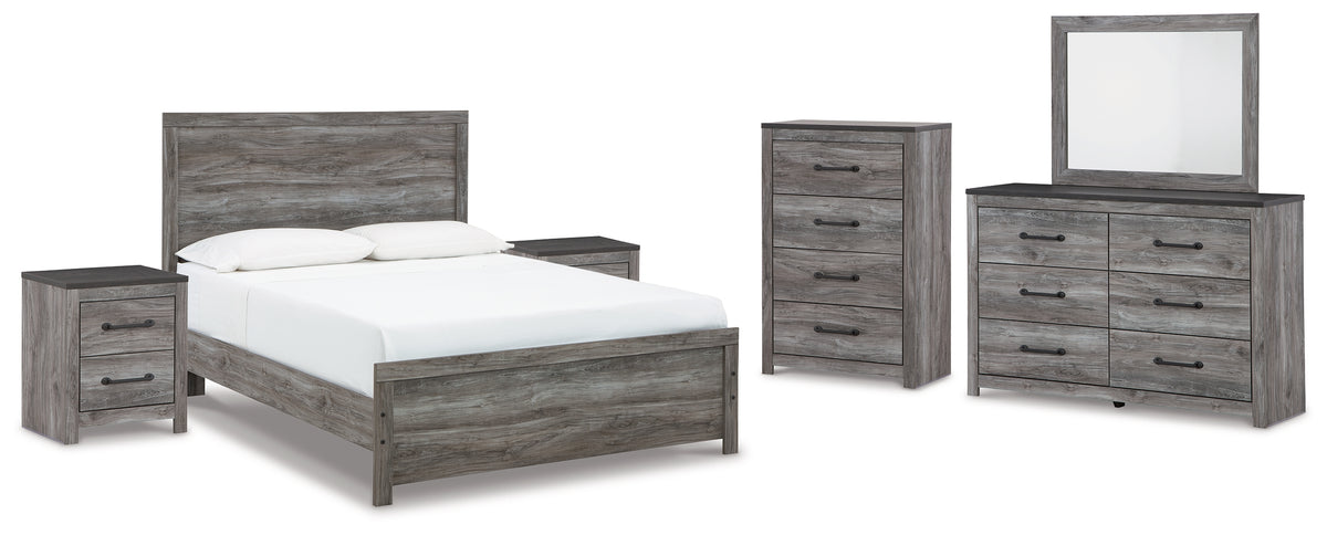 Furniture City Laplace - Ashley Furniture - Bronyan Queen Panel Bed, Dresser, Mirror, Chest and 2 Nightstands - Queen Panel Bed, Dresser, Mirror, Chest and 2 Nightstands - B1290B10