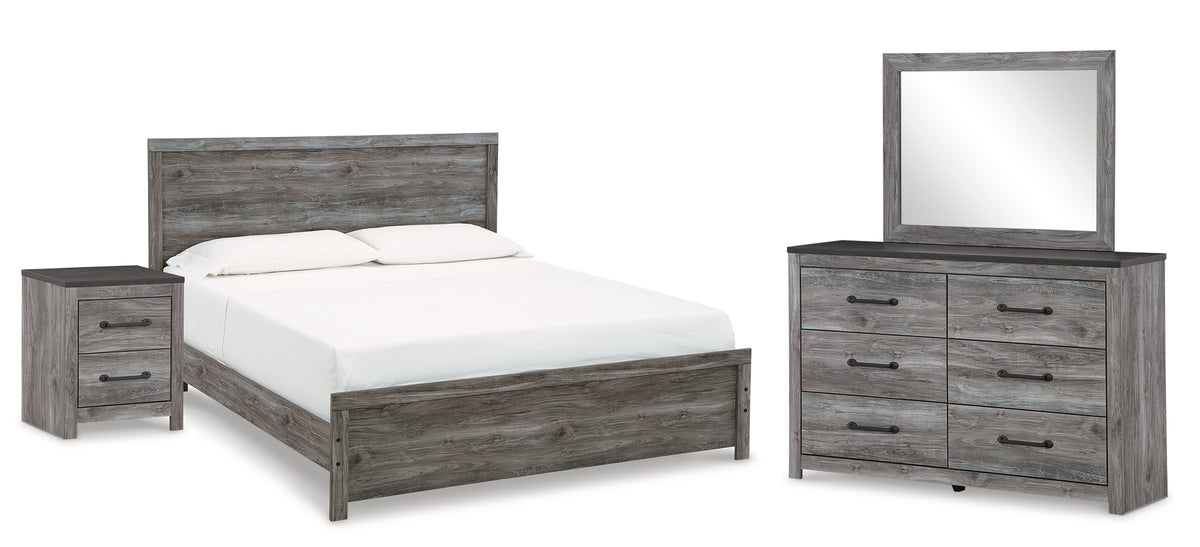Furniture City Laplace - Ashley Furniture - Bronyan King Panel Bed, Dresser, Mirror and Nightstand - King Panel Bed, Dresser, Mirror and Nightstand - B1290B9