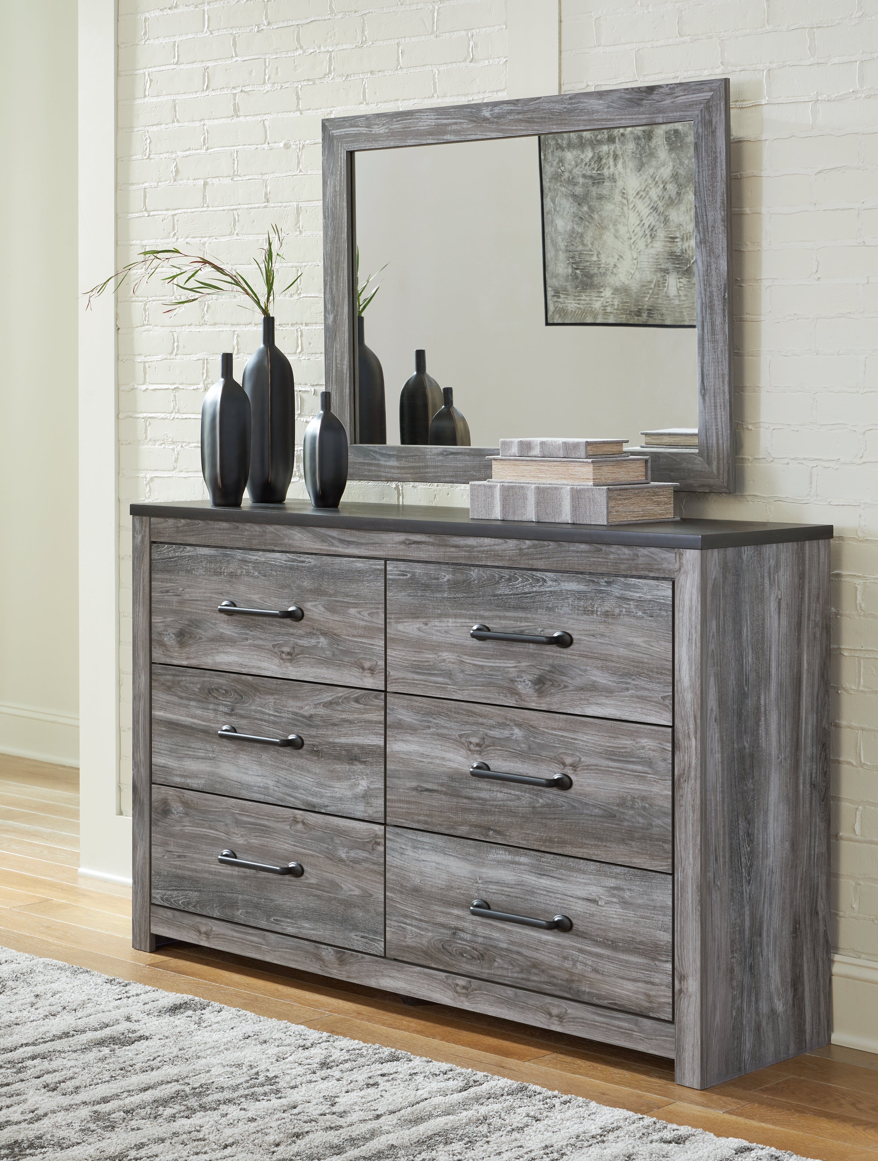 Furniture City Laplace - Ashley Furniture - Bronyan Bedroom - Dresser and Mirror / Dark Gray - B1290B1