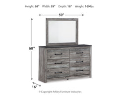 Bronyan Queen Panel Bed, Dresser, Mirror, Chest and 2 Nightstands