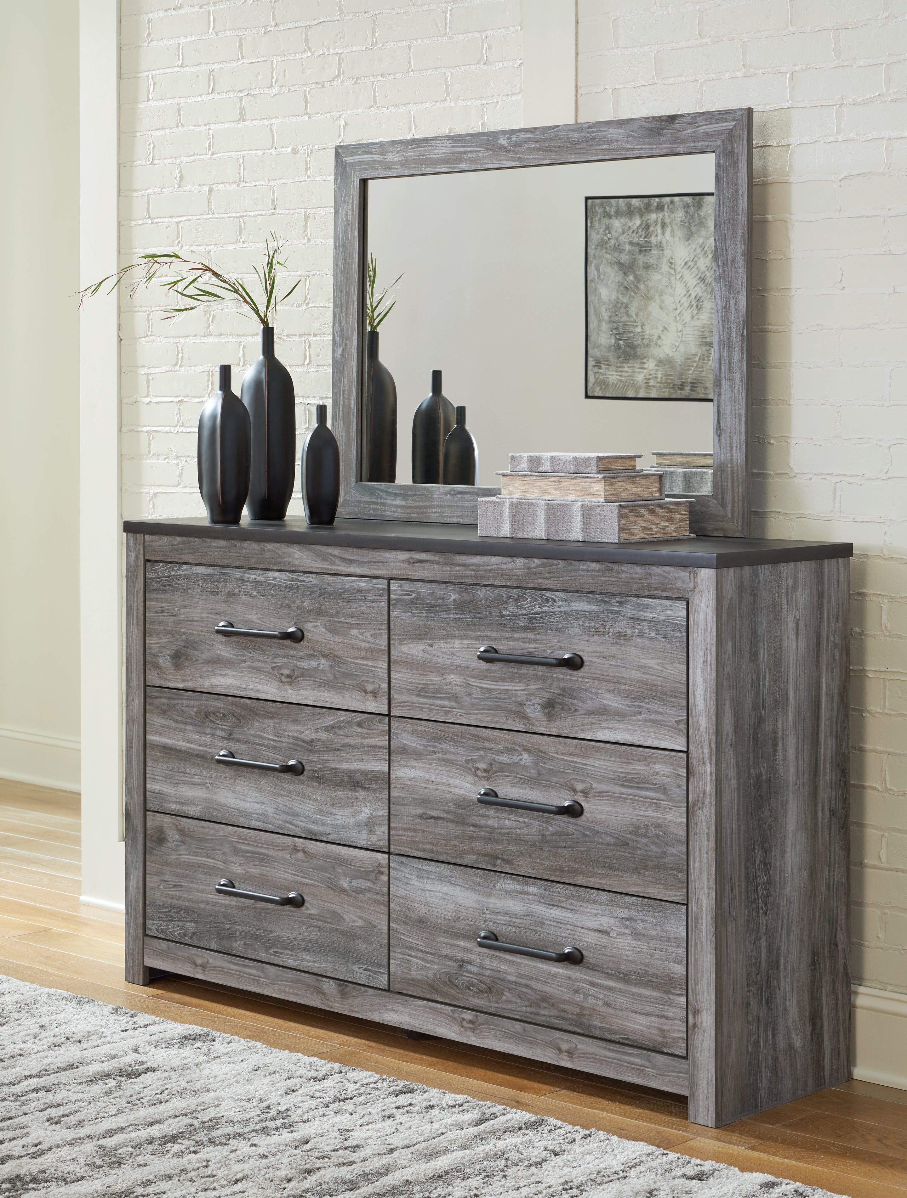 Furniture City Laplace - Ashley Furniture - Bronyan Bedroom - Dresser and Mirror / Dark Gray - B1290B1