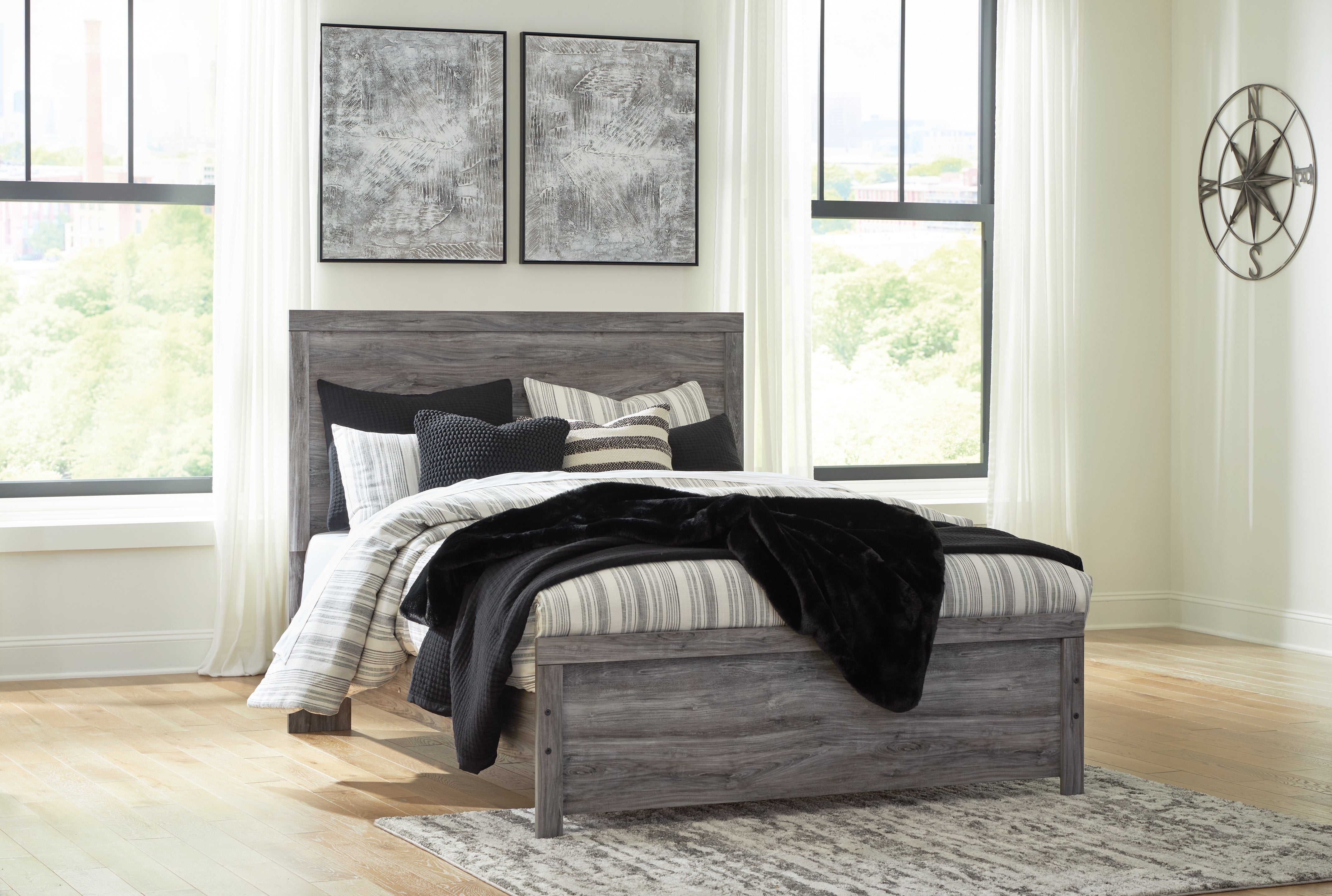 Furniture City Laplace - Ashley Furniture - Bronyan Bedroom - Queen Panel Bed / Dark Gray - B1290B2