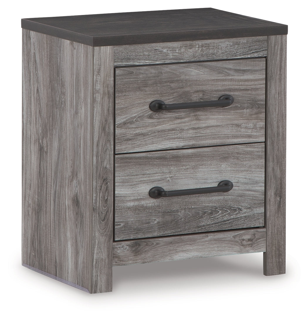 Furniture City Laplace - Ashley Furniture - Bronyan Bedroom - Two Drawer Night Stand / Dark Gray - B1290-92