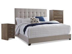 Furniture City Laplace - Ashley Furniture - Dolante Queen Upholstered Bed with Chest of Drawers and Nightstand - Queen Upholstered Bed with Chest of Drawers and Nightstand - B130B7