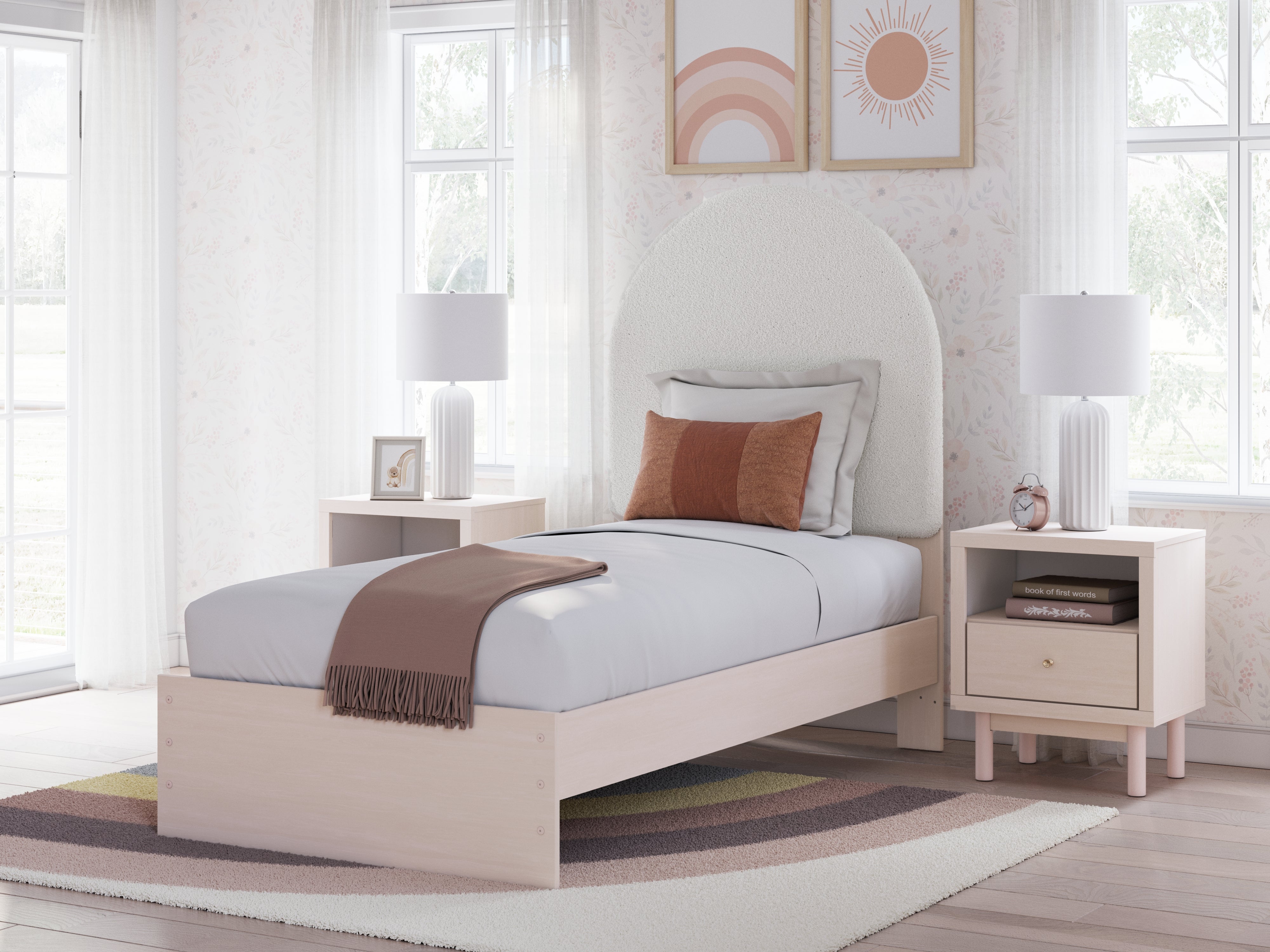 Furniture City Laplace - Ashley Furniture - Wistenpine Bedroom - Twin Upholstered Panel Bed - B1323B8