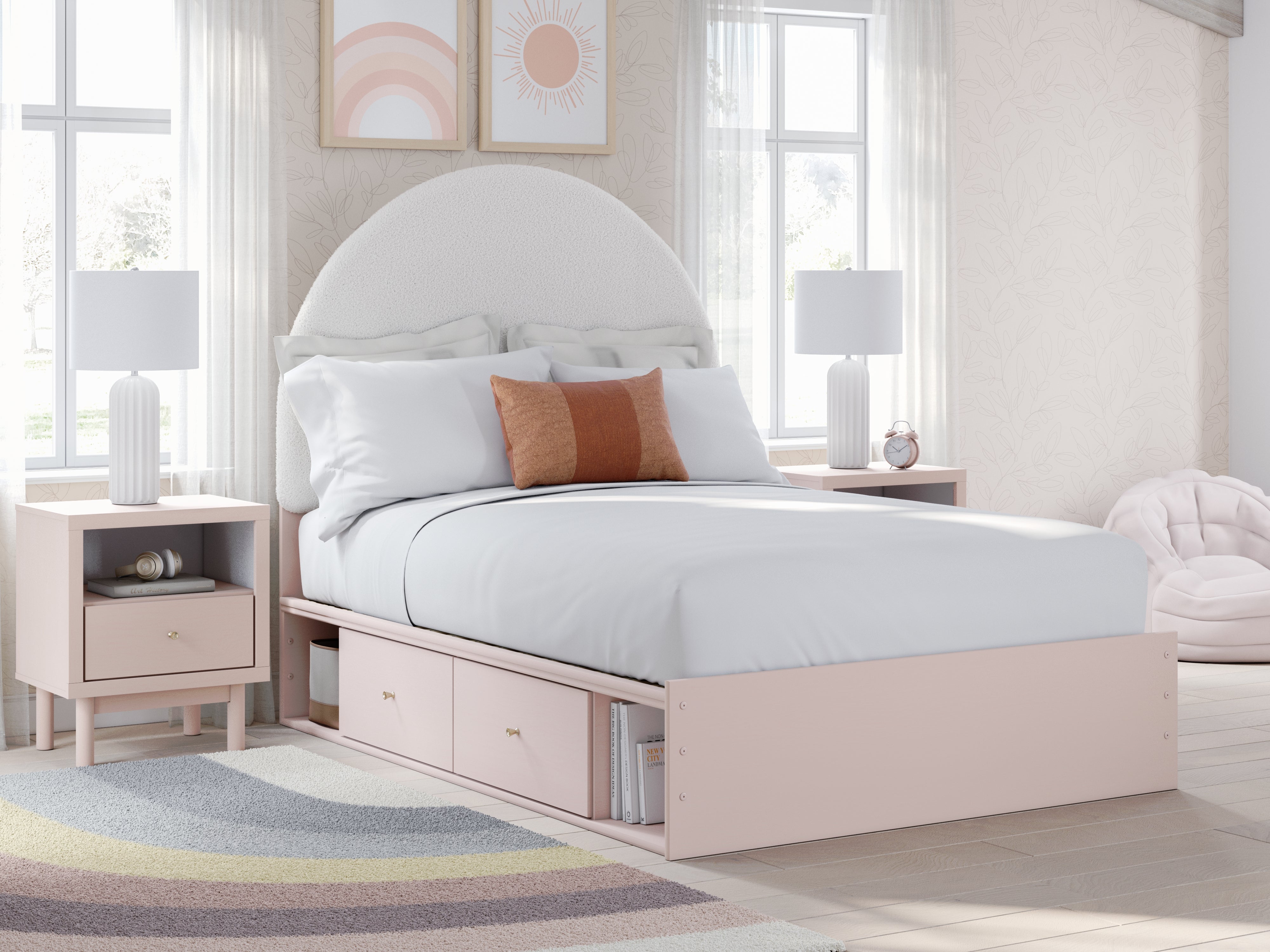 Furniture City Laplace - Ashley Furniture - Wistenpine Bedroom - Full Upholstered Panel Bed with Storage - B1323B13