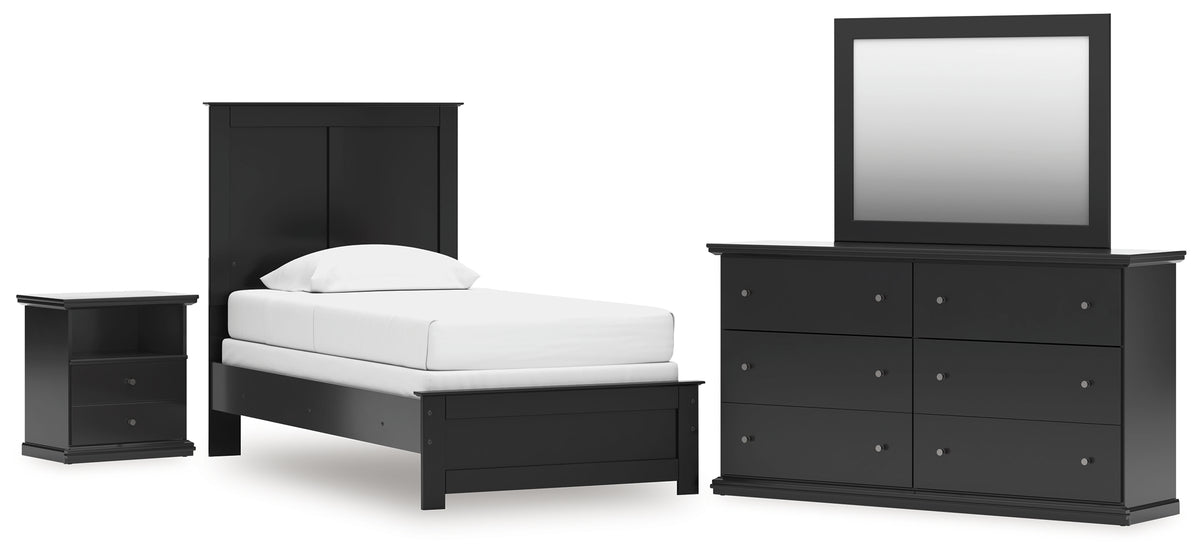 Furniture City Laplace - Ashley Furniture - Maribel Twin Panel Bed, Dresser, Mirror and Nightstand - Twin Panel Bed, Dresser, Mirror and Nightstand - B138B61