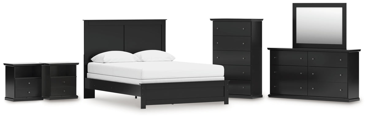 Furniture City Laplace - Ashley Furniture - Maribel Queen Panel Bed, Dresser, Mirror, Chest and 2 Nightstands - Queen Panel Bed, Dresser, Mirror, Chest and 2 Nightstands - B138B76
