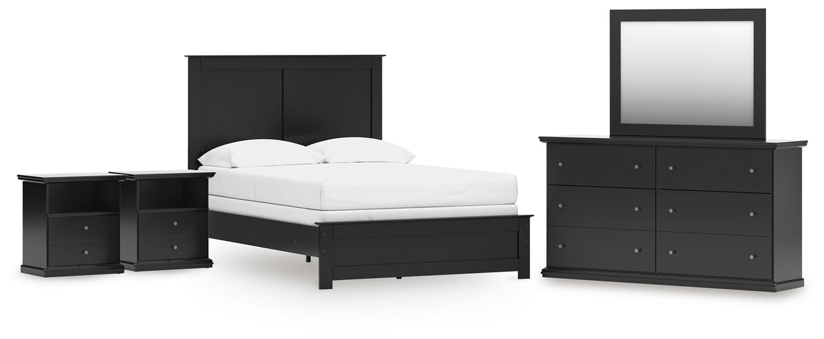 Furniture City Laplace - Ashley Furniture - Maribel Full Panel Bed with Dresser, Mirror and 2 Nightstands - Full Panel Bed with Dresser, Mirror and 2 Nightstands - B138B77