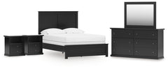 Furniture City Laplace - Ashley Furniture - Maribel Full Panel Bed with Dresser, Mirror and 2 Nightstands - Full Panel Bed with Dresser, Mirror and 2 Nightstands - B138B77
