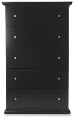 Furniture City Laplace - Ashley Furniture - Maribel Bedroom - Five Drawer Chest / Black - B138-46