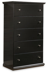 Furniture City Laplace - Ashley Furniture - Maribel Bedroom - Five Drawer Chest / Black - B138-46