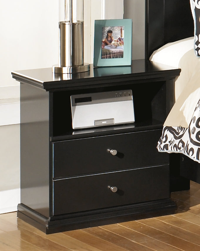 Furniture City Laplace - Ashley Furniture - Maribel Bedroom - One Drawer Night Stand / Black - B138-91