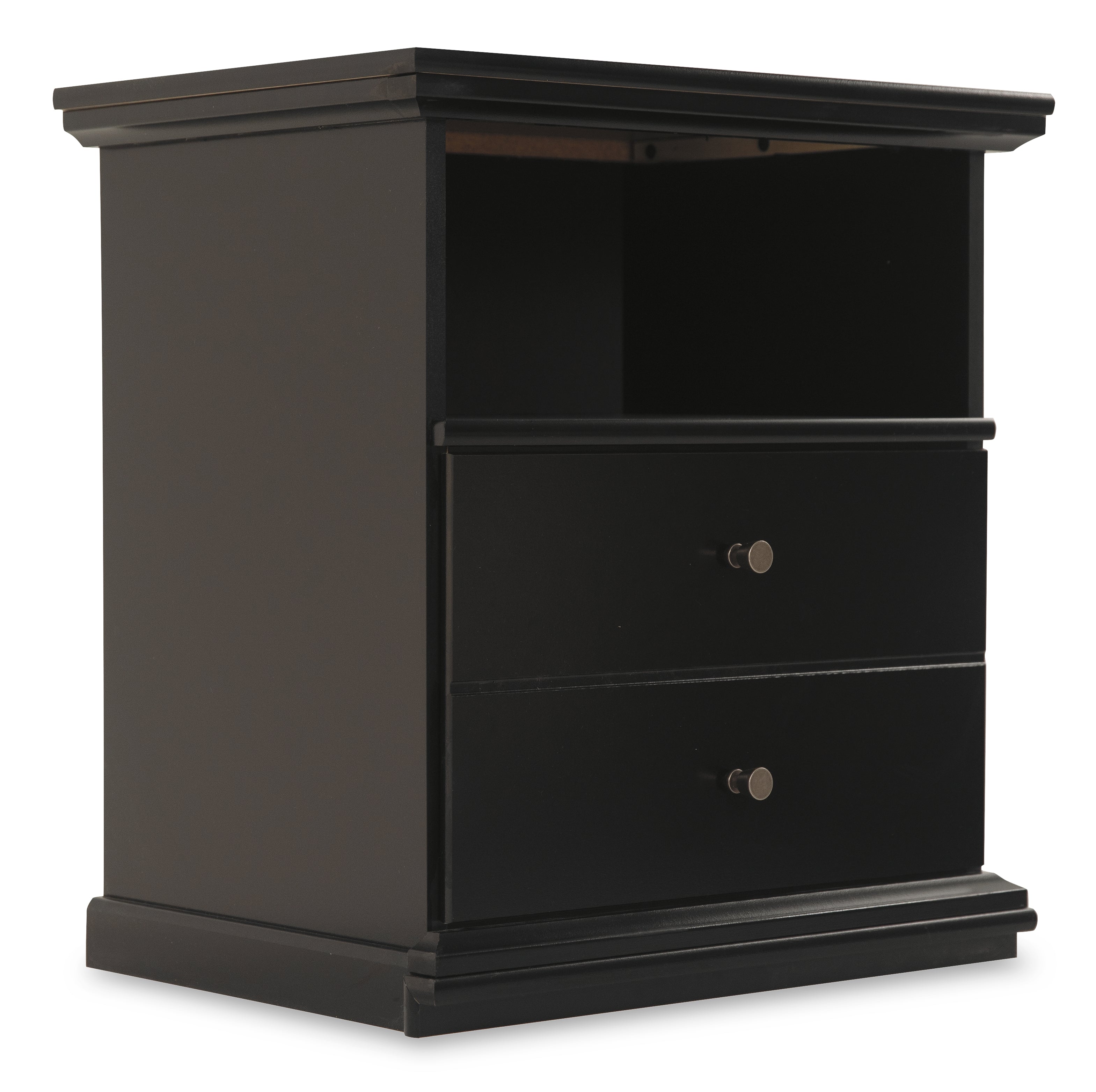 Furniture City Laplace - Ashley Furniture - Maribel Bedroom - One Drawer Night Stand / Black - B138-91