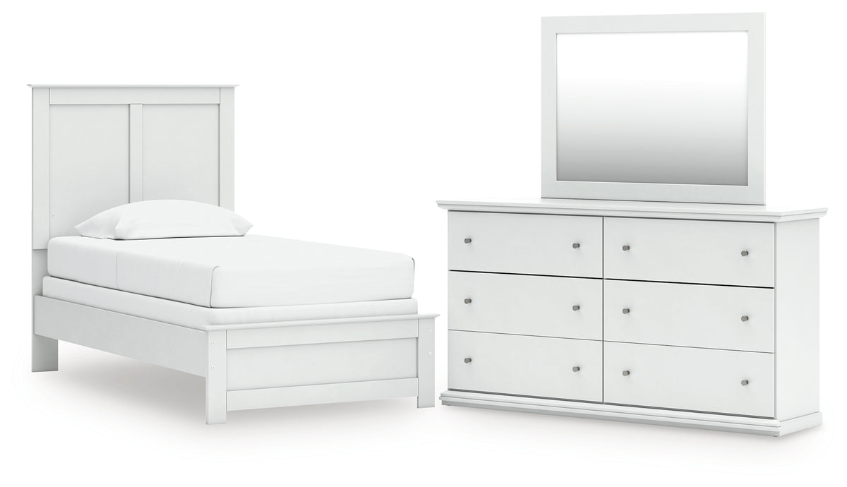 Furniture City Laplace - Ashley Furniture - Bostwick Shoals Twin Panel Bed, Dresser and Mirror - Twin Panel Bed, Dresser and Mirror - B139B70