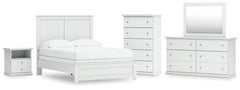 Furniture City Laplace - Ashley Furniture - Bostwick Shoals Full Panel Bed, Dresser, Mirror, Chest, and Nightstand - Full Panel Bed, Dresser, Mirror, Chest, and Nightstand - B139B61