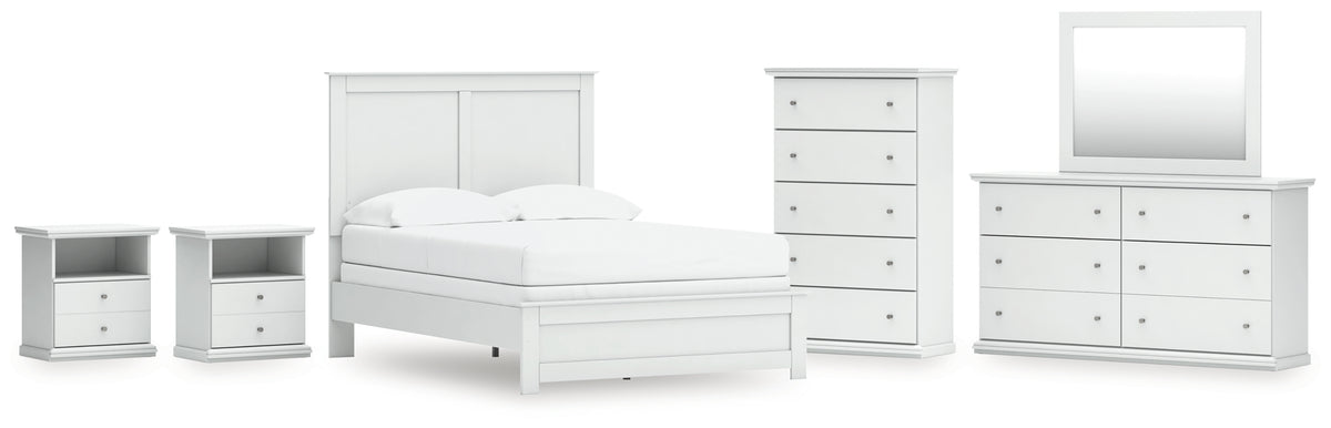 Furniture City Laplace - Ashley Furniture - Bostwick Shoals Full Panel Bed, Dresser, Mirror, Chest, and 2 Nightstands - Full Panel Bed, Dresser, Mirror, Chest, and 2 Nightstands - B139B62