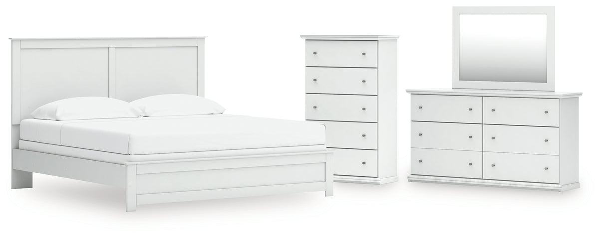Furniture City Laplace - Ashley Furniture - Bostwick Shoals King Panel Bed, Dresser, Mirror and Chest - King Panel Bed, Dresser, Mirror and Chest - B139B54