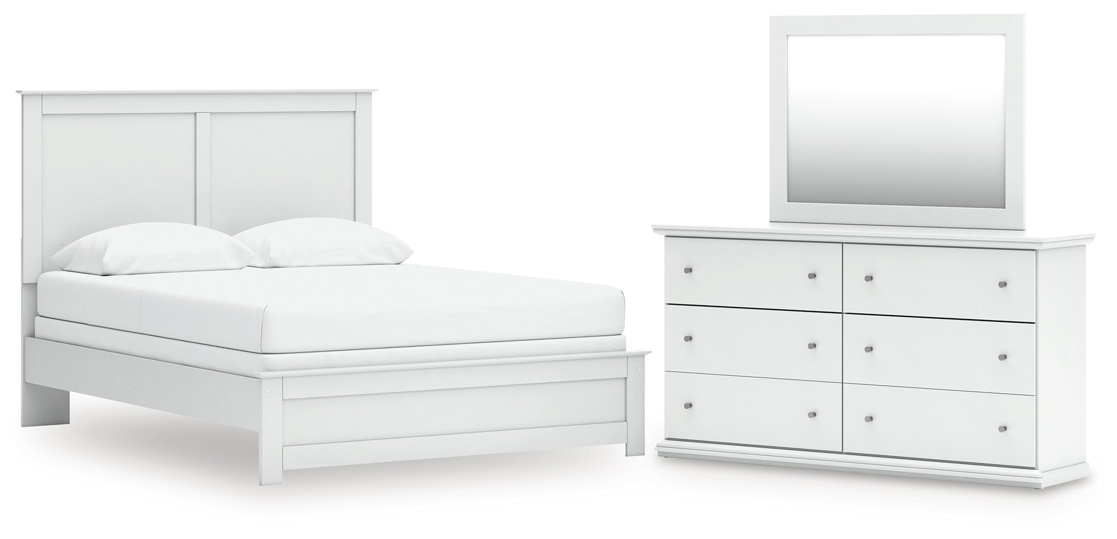 Furniture City Laplace - Ashley Furniture - Bostwick Shoals Queen Panel Bed, Dresser and Mirror - Queen Panel Bed, Dresser and Mirror - B139B69