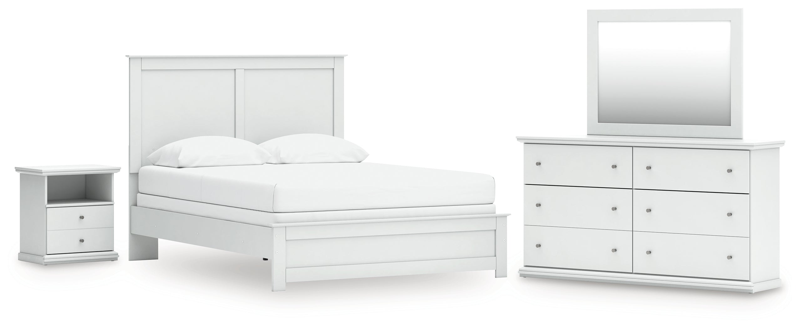 Furniture City Laplace - Ashley Furniture - Bostwick Shoals Queen Panel Bed, Dresser, Mirror and Nightstand - Queen Panel Bed, Dresser, Mirror and Nightstand - B139B55