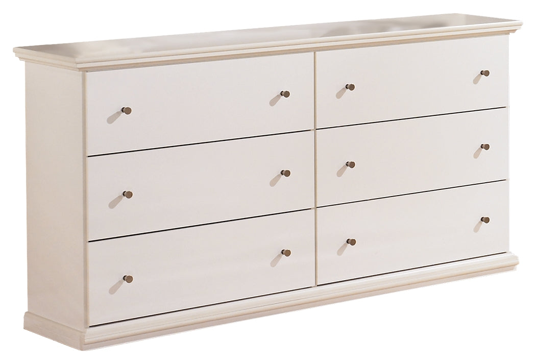 Furniture City Laplace - Ashley Furniture - Bostwick Shoals Bedroom - Six Drawer Dresser / White - B139-31
