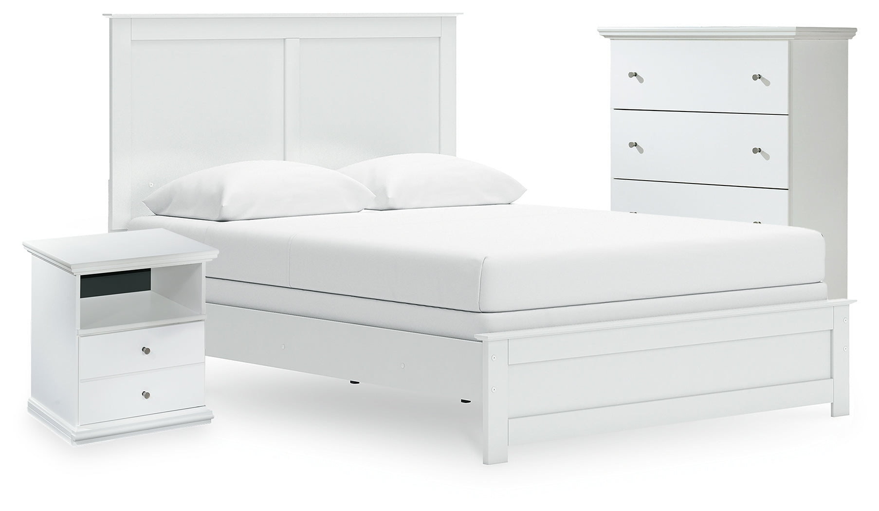 Furniture City Laplace - Ashley Furniture - Bostwick Shoals Queen Panel Bed, Cheat and Nightstand - Queen Panel Bed, Cheat and Nightstand - B139B68