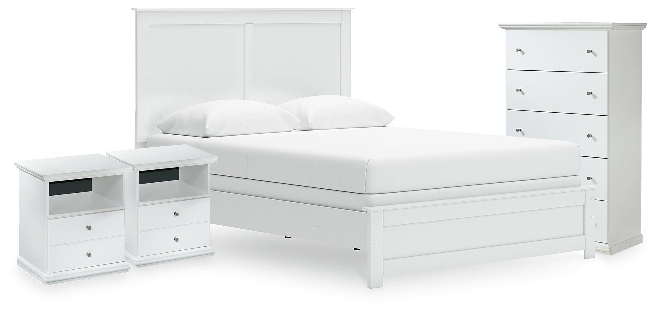 Furniture City Laplace - Ashley Furniture - Bostwick Shoals Queen Panel Bed, Chest and 2 Nightstands - Queen Panel Bed, Chest and 2 Nightstands - B139B59
