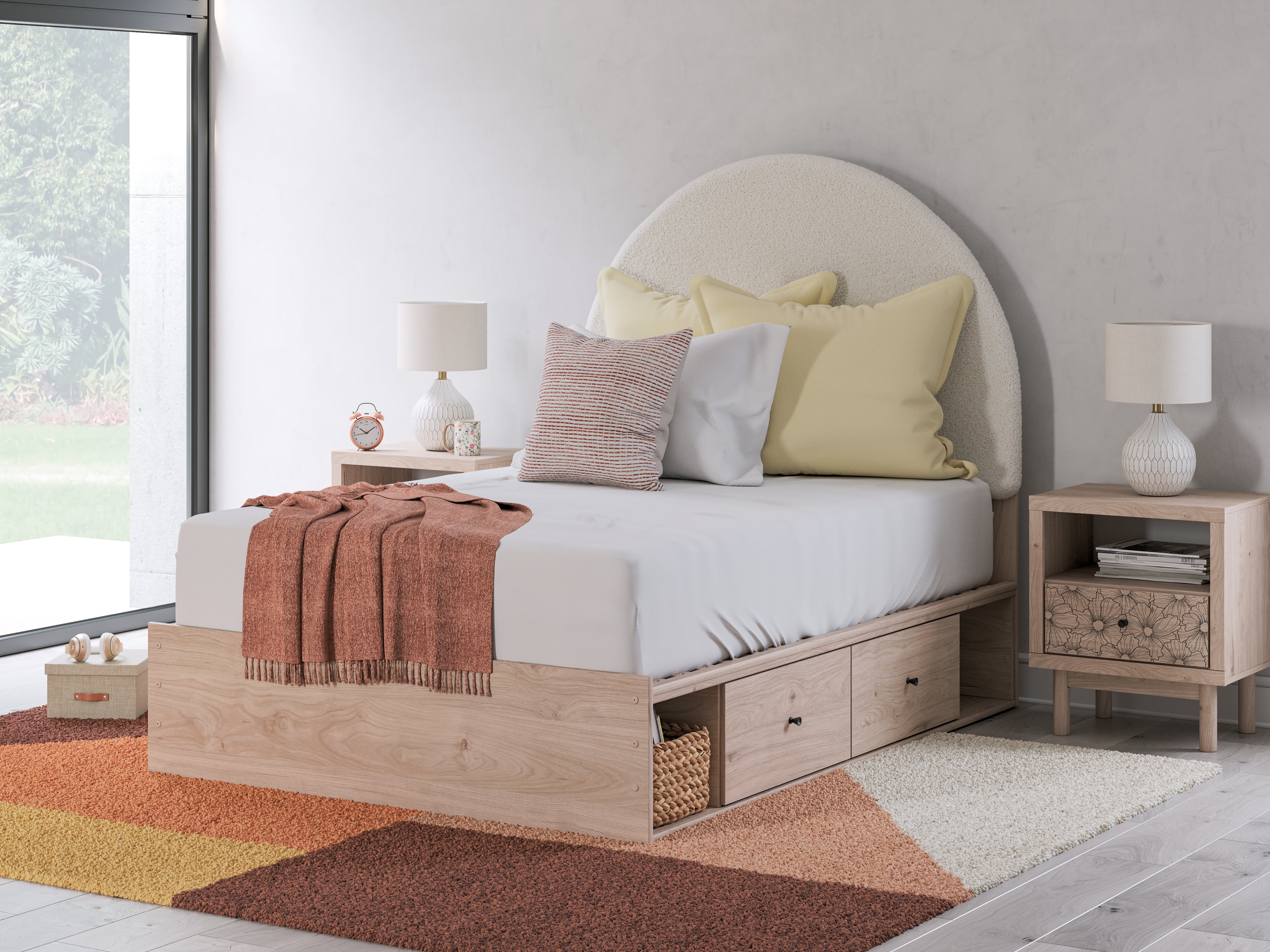 Furniture City Laplace - Ashley Furniture - Arloster Bedroom - Full Upholstered Panel Bed with Storage - PCB1566B5