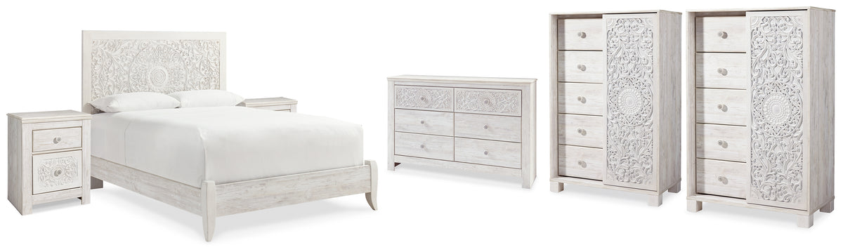 Furniture City Laplace - Ashley Furniture - Paxberry Queen Panel Bed, Dresser, 2 Chests and 2 Nightstands - Queen Panel Bed, Dresser, 2 Chests and 2 Nightstands - B181B31
