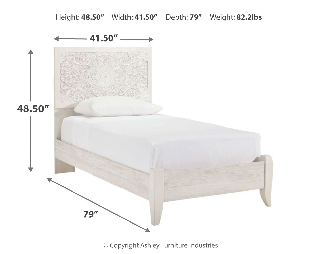 Furniture City Laplace - Ashley Furniture - Paxberry Bedroom - Six Drawer Dresser / Whitewash - B181-31