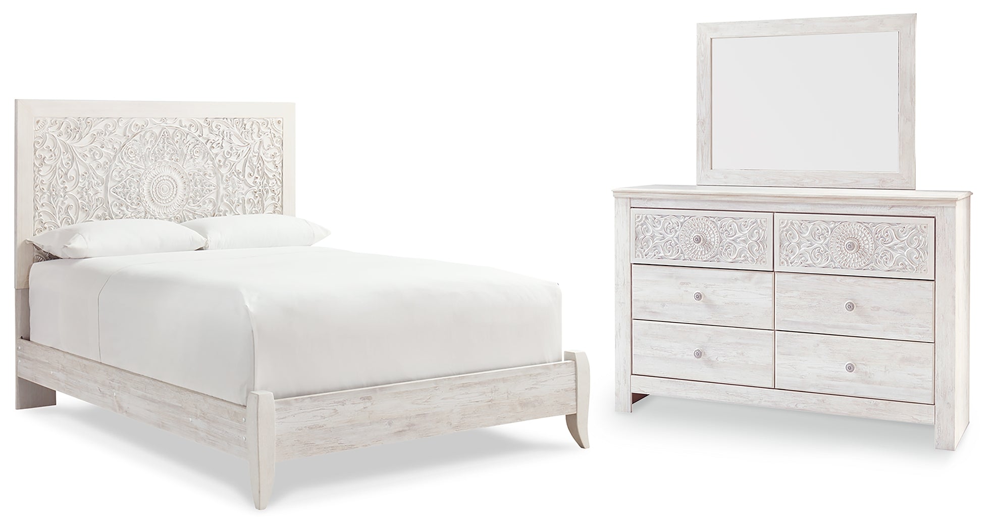 Furniture City Laplace - Ashley Furniture - Paxberry Queen Panel Bed, Dresser and Mirror - Queen Panel Bed, Dresser and Mirror - B181B15