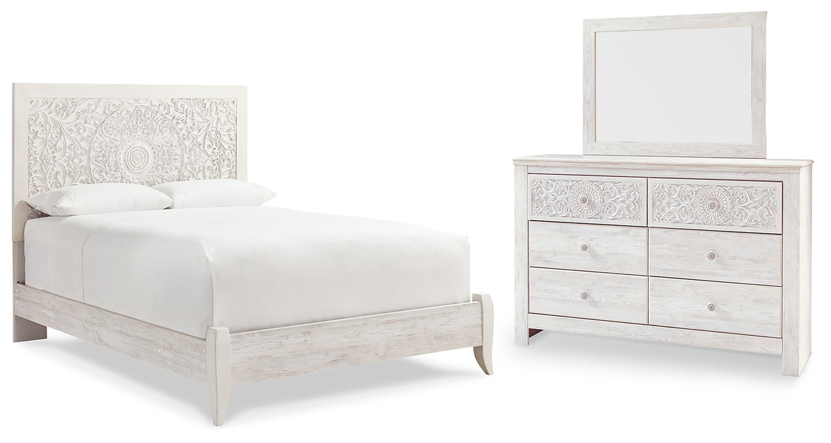 Furniture City Laplace - Ashley Furniture - Paxberry Queen Panel Bed, Dresser and Mirror - Queen Panel Bed, Dresser and Mirror - B181B15