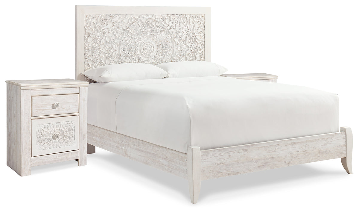 Furniture City Laplace - Ashley Furniture - Paxberry Queen Panel Bed and 2 Nightstands - Queen Panel Bed and 2 Nightstands - B181B30