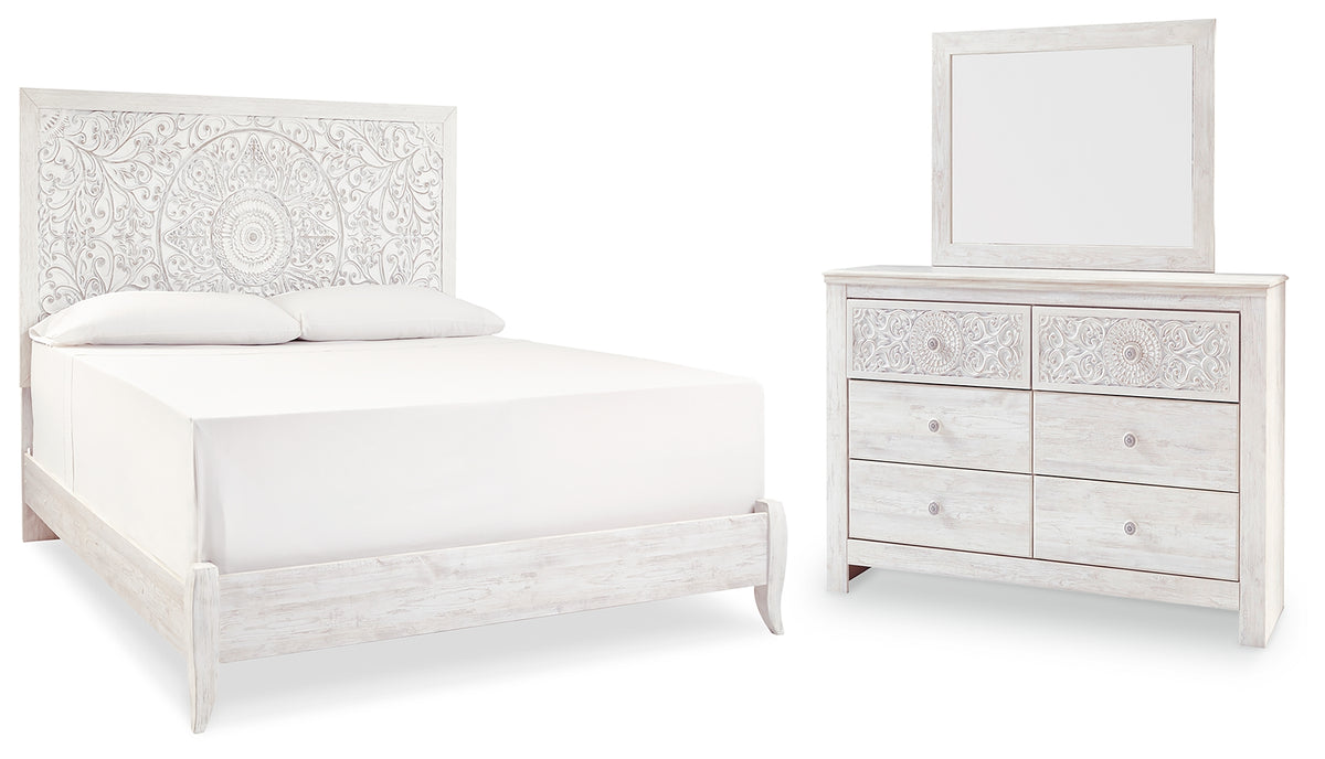Furniture City Laplace - Ashley Furniture - Paxberry King Panel Bed, Dresser and Mirror - King Panel Bed, Dresser and Mirror - B181B9