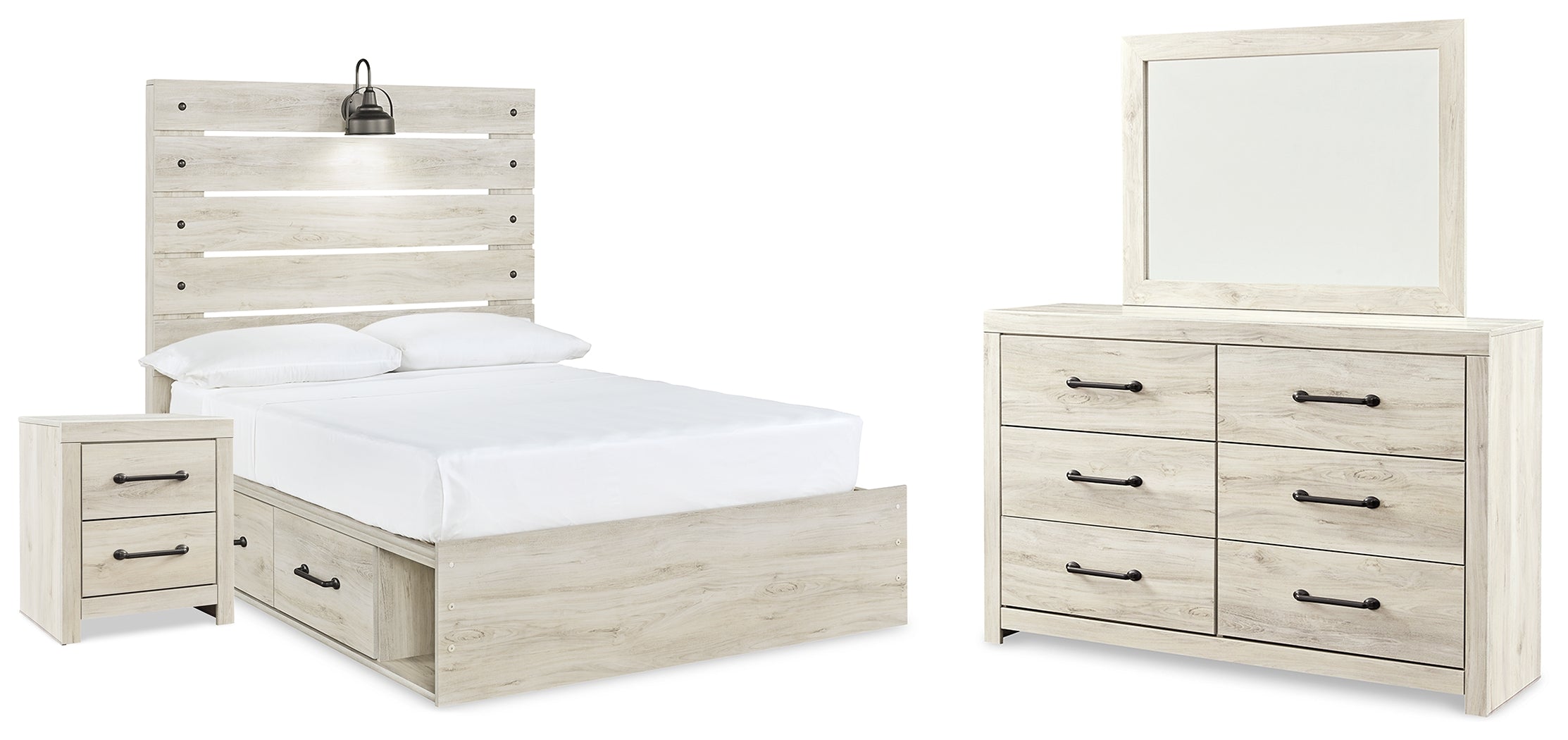 Furniture City Laplace - Ashley Furniture - Cambeck Full Panel Bed with Storage, Dresser, Mirror and Nightstand - Full Panel Bed with Storage, Dresser, Mirror and Nightstand - B192B116