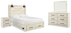 Furniture City Laplace - Ashley Furniture - Cambeck Queen Panel Storage Bed, Dresser, Mirror and Nightstand - Queen Panel Storage Bed, Dresser, Mirror and Nightstand - B192B74
