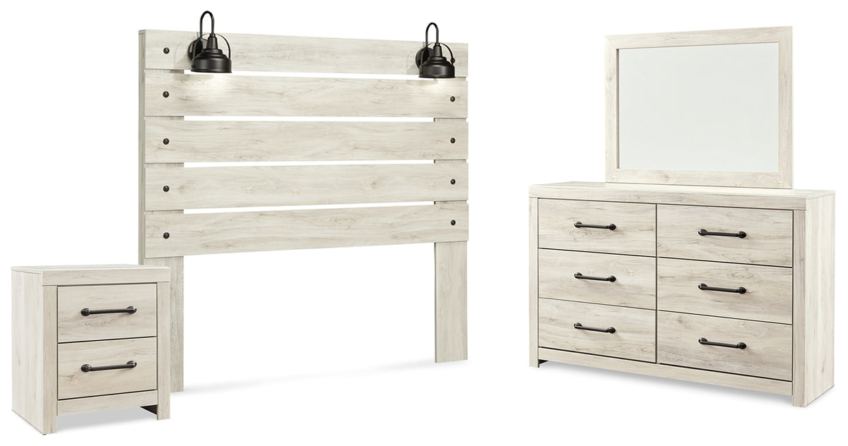 Furniture City Laplace - Ashley Furniture - Cambeck Queen Panel Headboard, Dresser, Mirror, and Nightstand - Queen Panel Headboard, Dresser, Mirror, and Nightstand / Whitewash - B192B57
