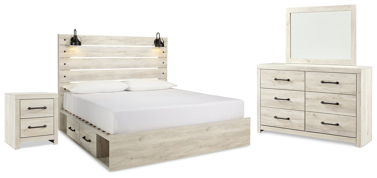 Furniture City Laplace - Ashley Furniture - Cambeck King Panel Bed with Storage, Dresser, Mirror and Nightstand - King Panel Bed with Storage, Dresser, Mirror and Nightstand - B192B52