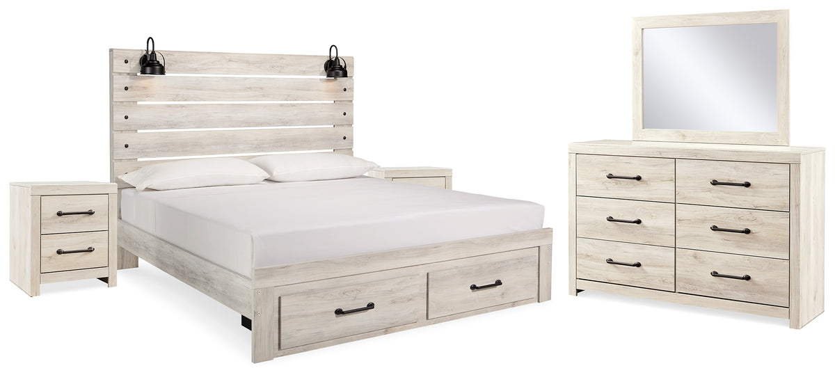 Furniture City Laplace - Ashley Furniture - Cambeck King Storage Bed, Dresser, Mirror and 2 Nightstands - King Storage Bed, Dresser, Mirror and 2 Nightstands - B192B92