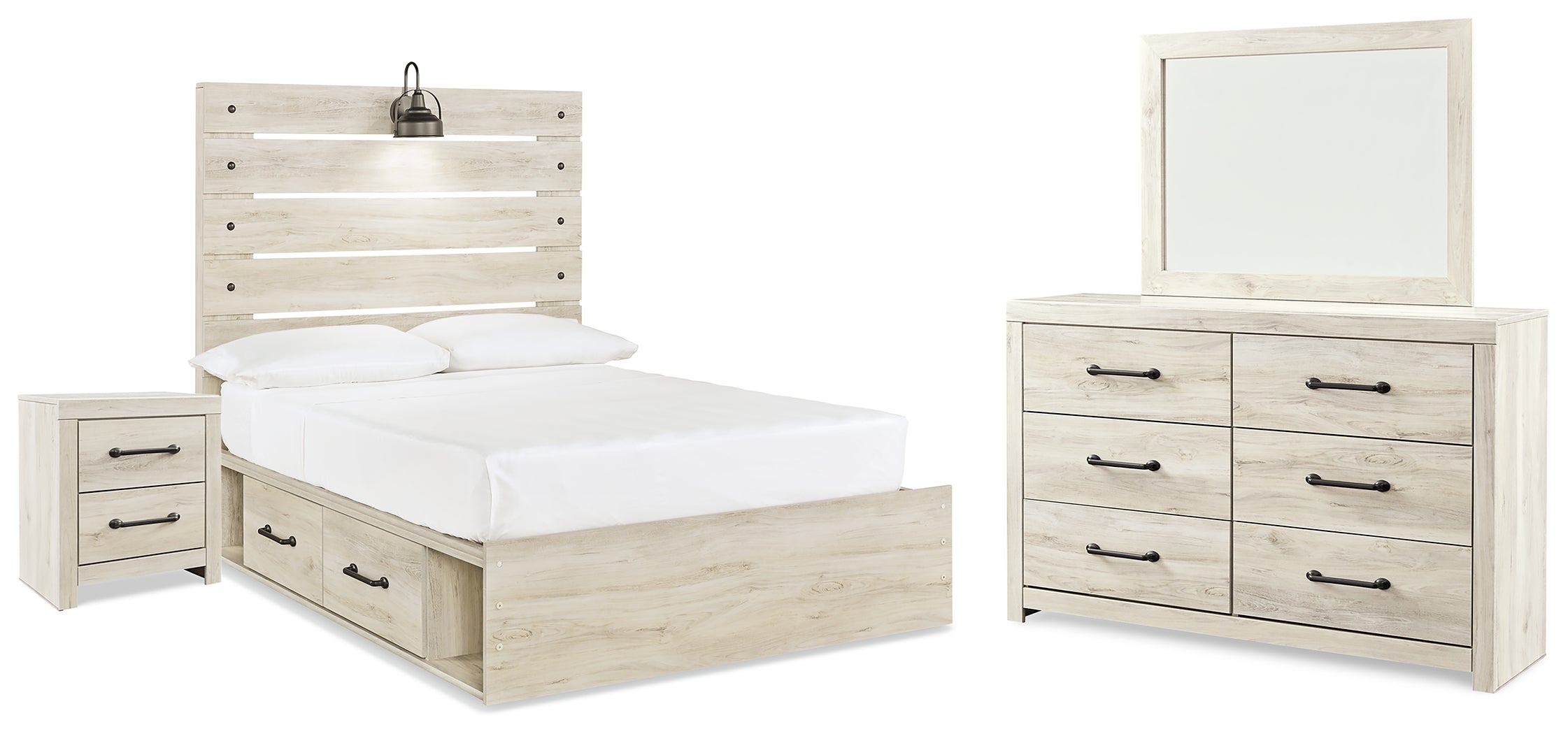Furniture City Laplace - Ashley Furniture - Cambeck Full Panel Storage Bed, Dresser, Mirror and Nightstand - Full Panel Storage Bed, Dresser, Mirror and Nightstand - B192B89