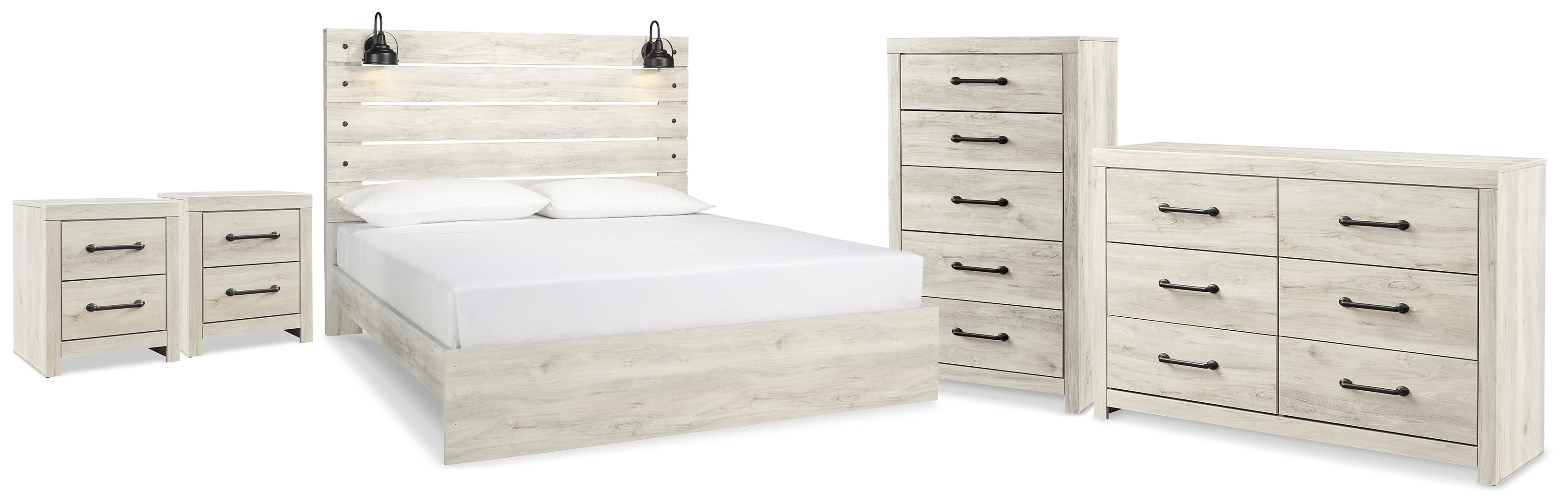 Furniture City Laplace - Ashley Furniture - Cambeck King Panel Bed, Dresser, Chest and 2 Nightstands - King Panel Bed, Dresser, Chest and 2 Nightstands - B192B112