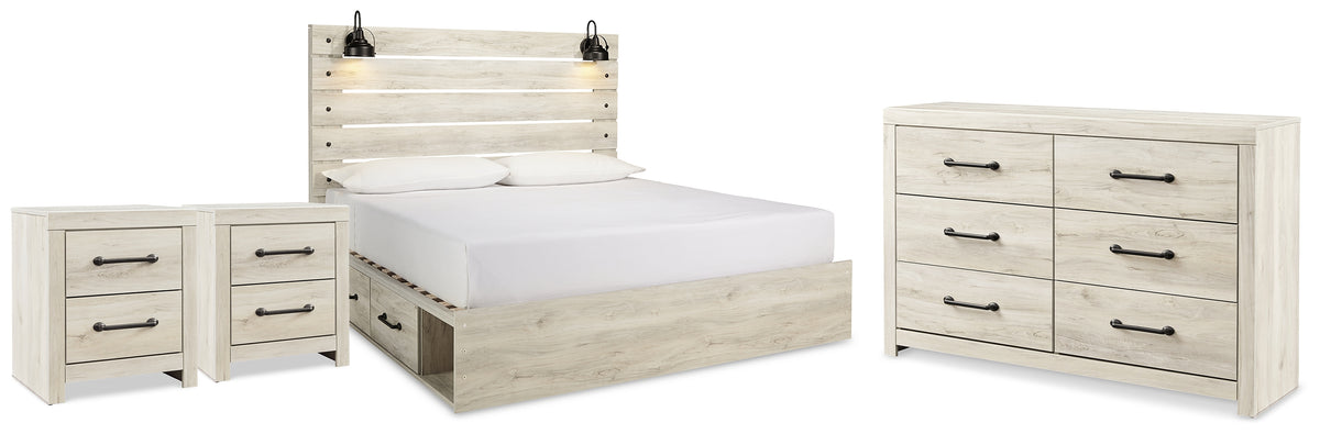Furniture City Laplace - Ashley Furniture - Cambeck King Panel Storage Bed, Dresser and 2 Nightstands - King Panel Storage Bed, Dresser and 2 Nightstands - B192B118