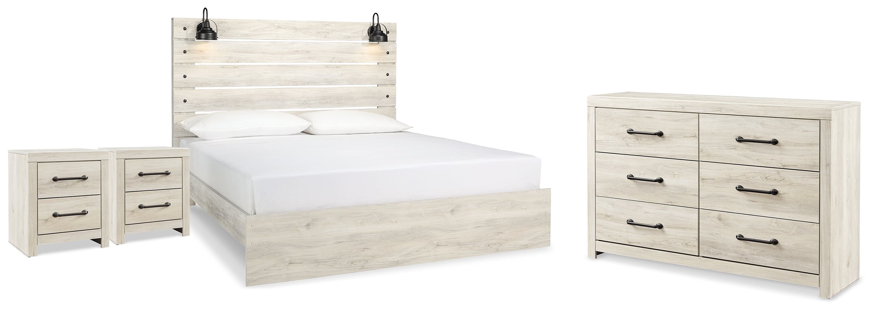 Furniture City Laplace - Ashley Furniture - Cambeck King Panel Bed, Dresser and 2 Nightstands - King Panel Bed, Dresser and 2 Nightstands - B192B117