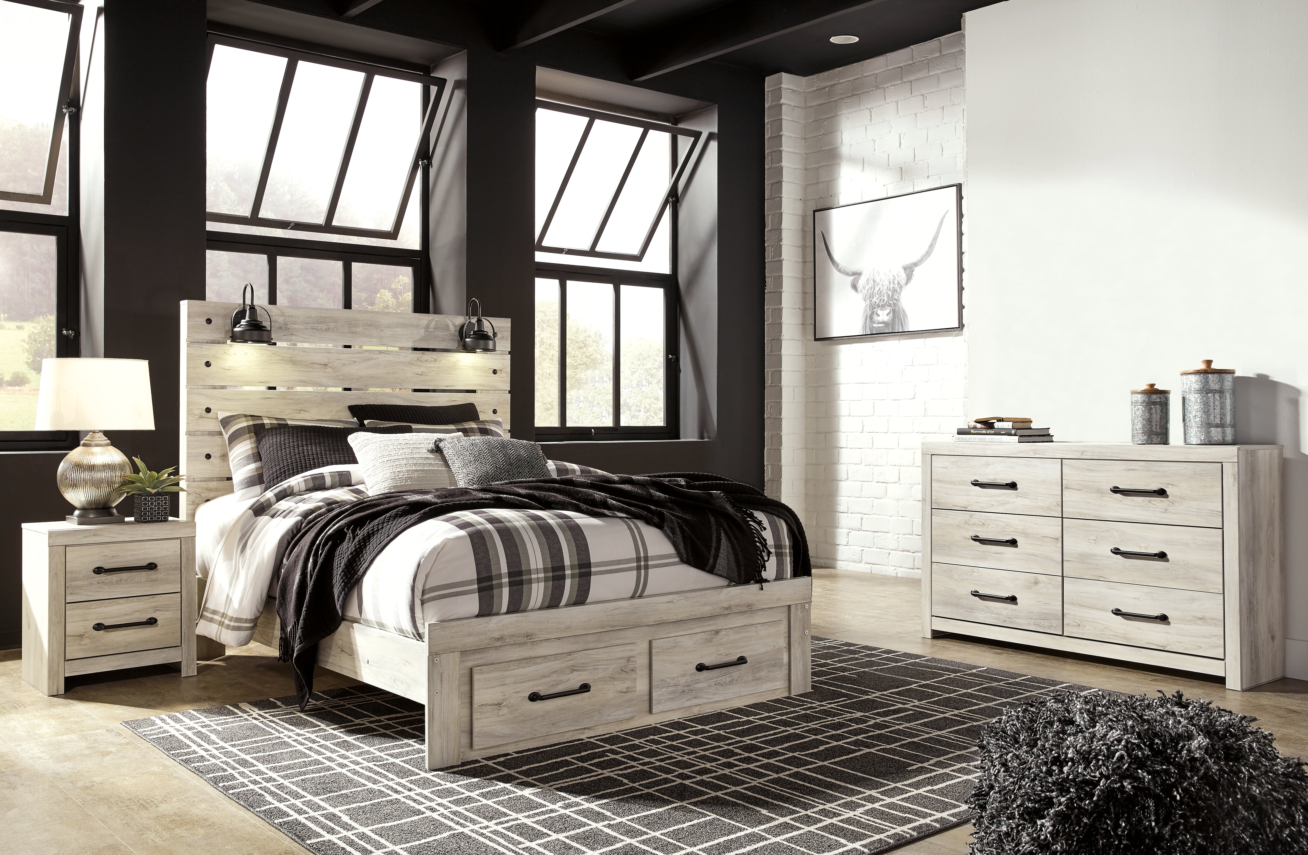 Furniture City Laplace - Ashley Furniture - Cambeck Queen Panel Storage Bed, Dresser and Nightstand - Queen Panel Storage Bed, Dresser and Nightstand - B192B64