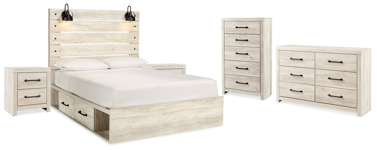 Furniture City Laplace - Ashley Furniture - Cambeck King Storage Bed, Dresser, Chest and 2 Nightstands - King Storage Bed, Dresser, Chest and 2 Nightstands - B192B107