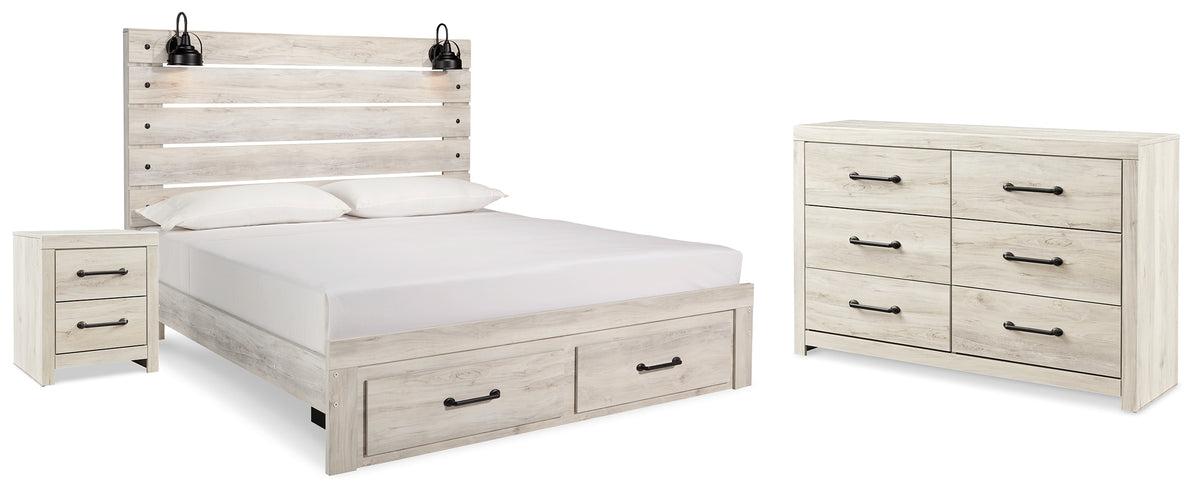 Furniture City Laplace - Ashley Furniture - Cambeck King Panel Storage Bed, Dresser and Nightstand - King Panel Storage Bed, Dresser and Nightstand - B192B65