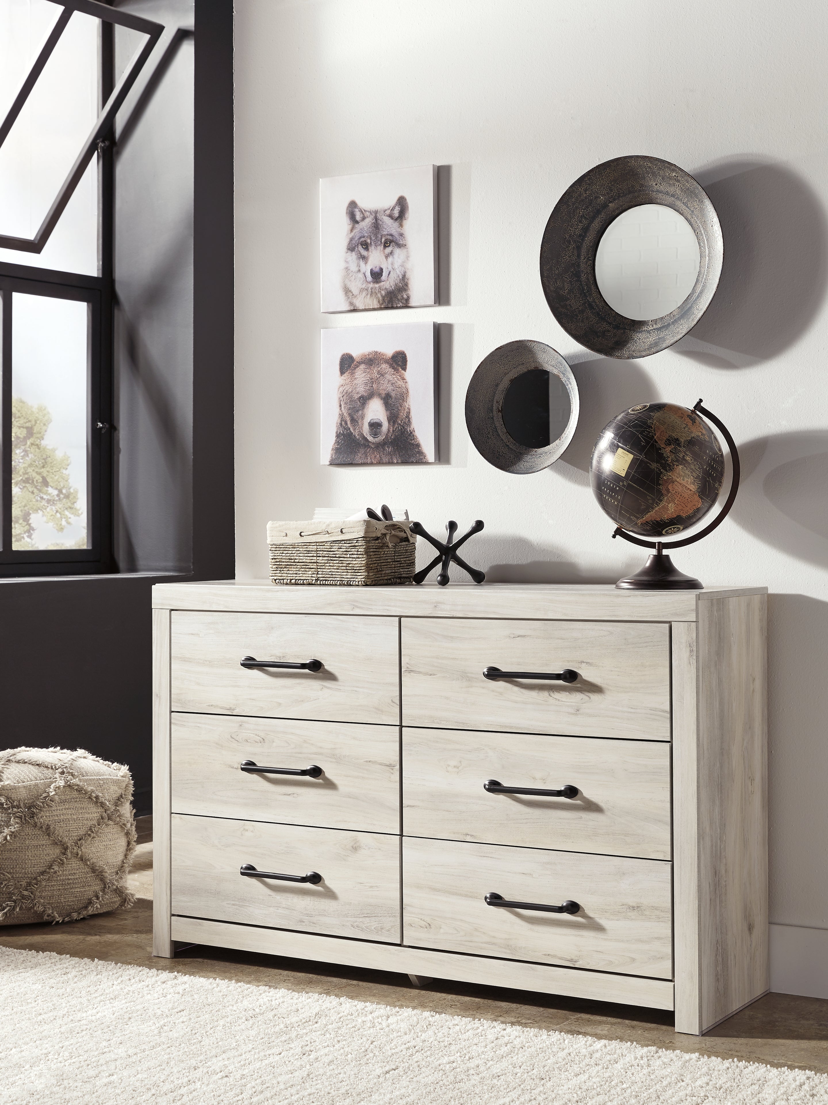 Furniture City Laplace - Ashley Furniture - Cambeck Bedroom - Six Drawer Dresser / Whitewash - B192-31