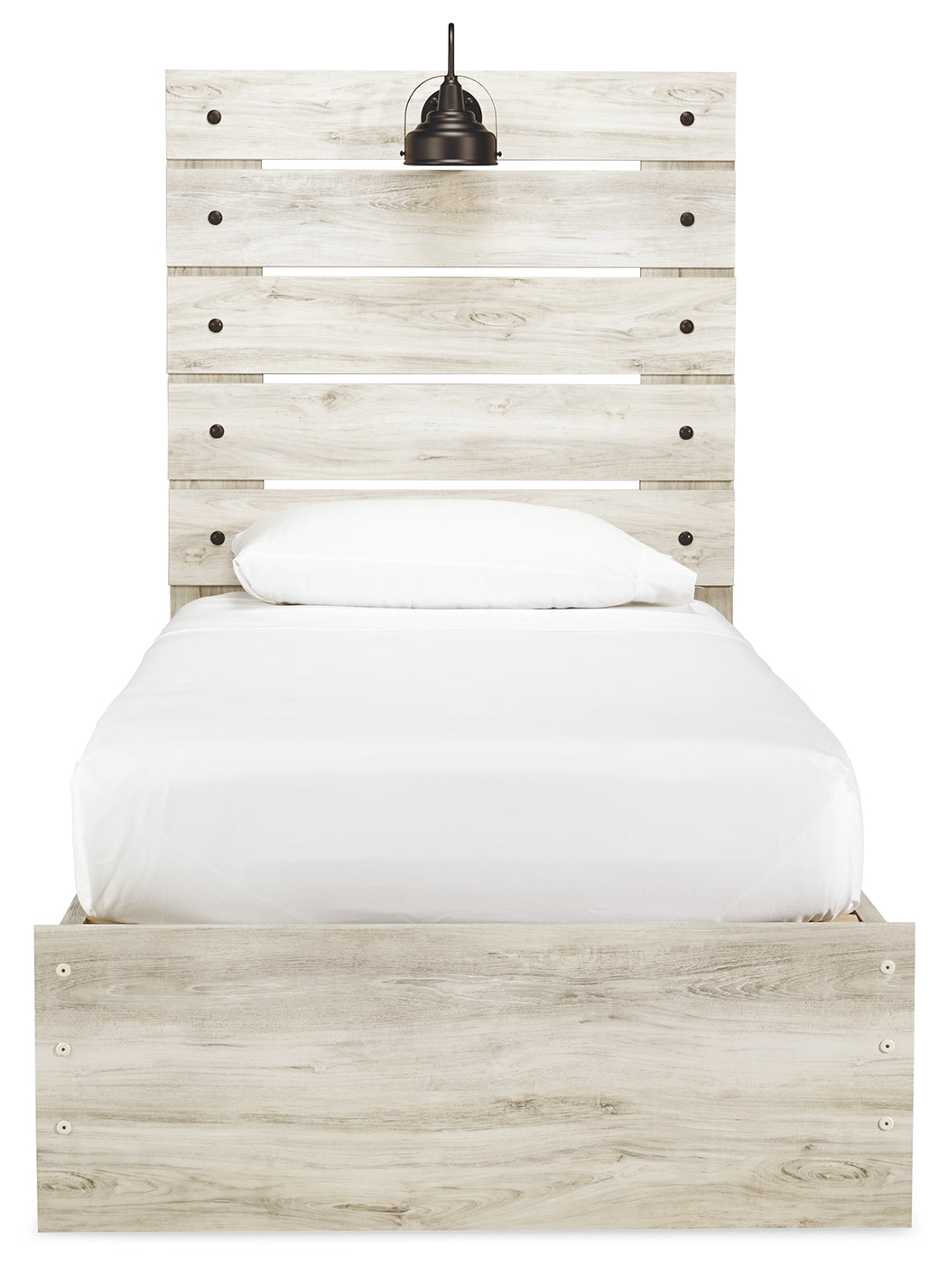 Furniture City Laplace - Ashley Furniture - Cambeck Bedroom - Twin Panel Bed with 2 Storage Drawers / Whitewash - B192B13