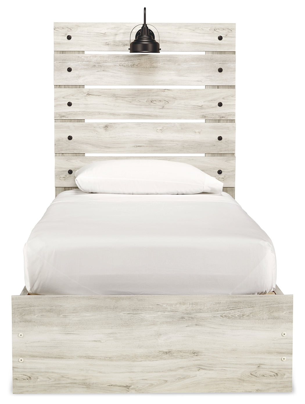Furniture City Laplace - Ashley Furniture - Cambeck Bedroom - Twin Panel Bed with 4 Storage Drawers / Whitewash - B192B21